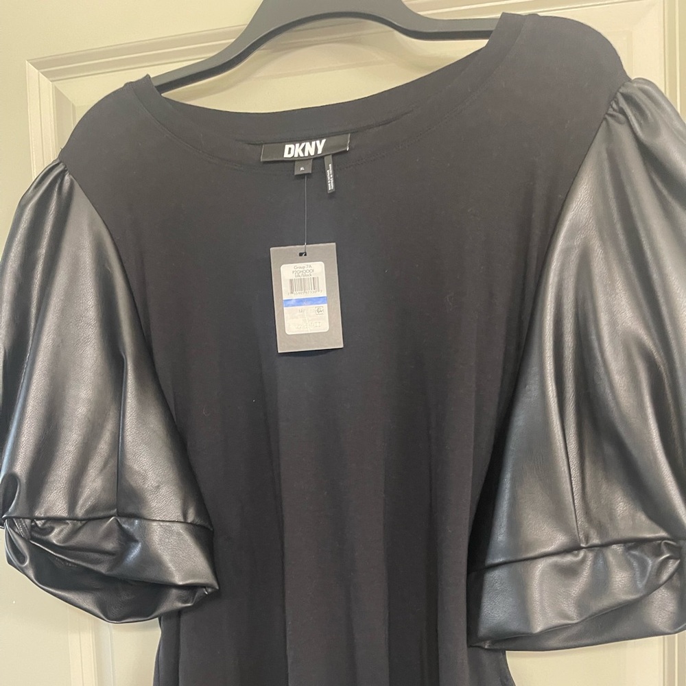 DKNY BLACK PUFF SLEEVE SHIRT